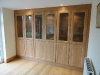 Bespoke cabinet, part glazed with integrated lighting